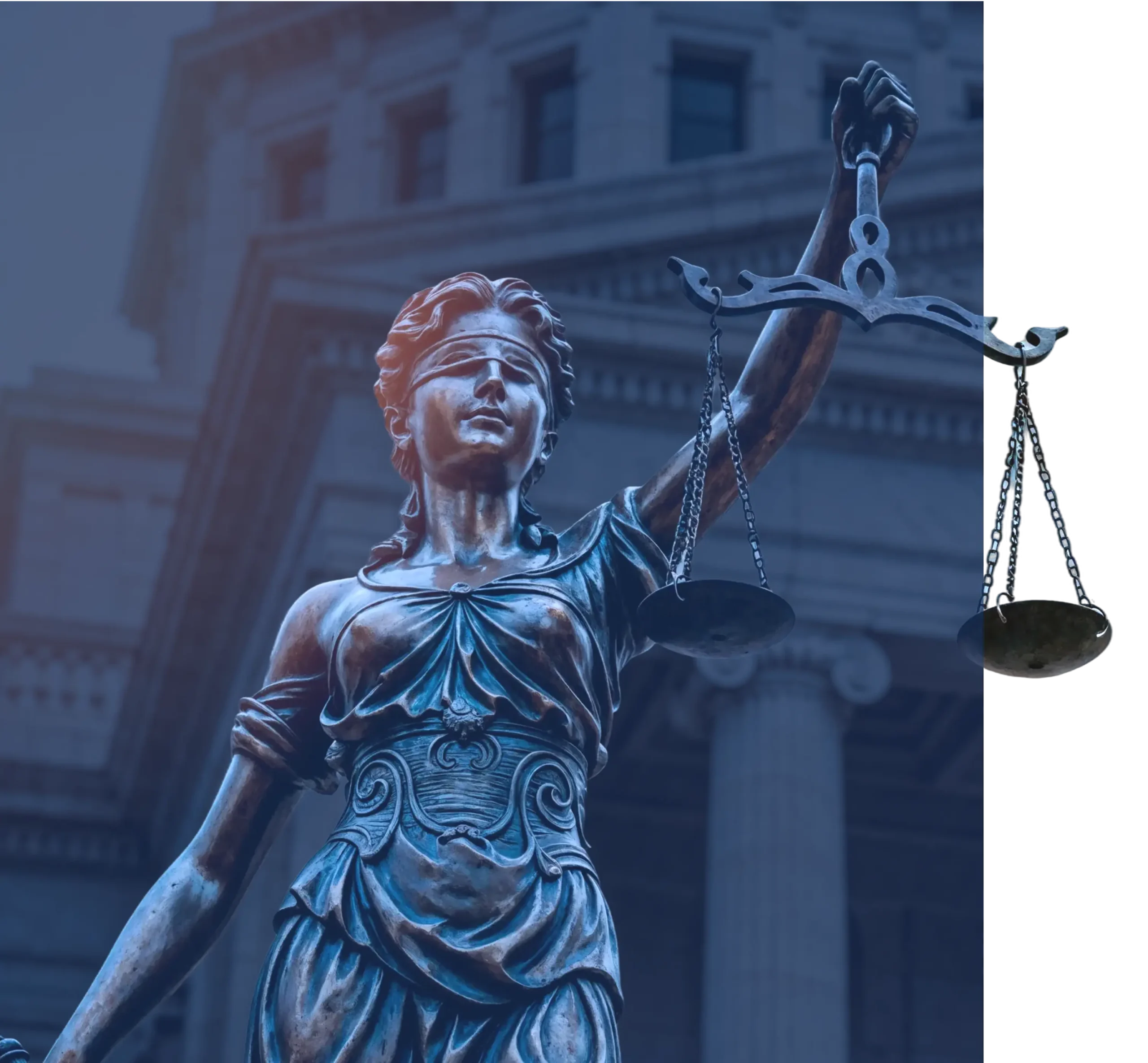 justice scales, lady blind folded, law firm digital marketing agency