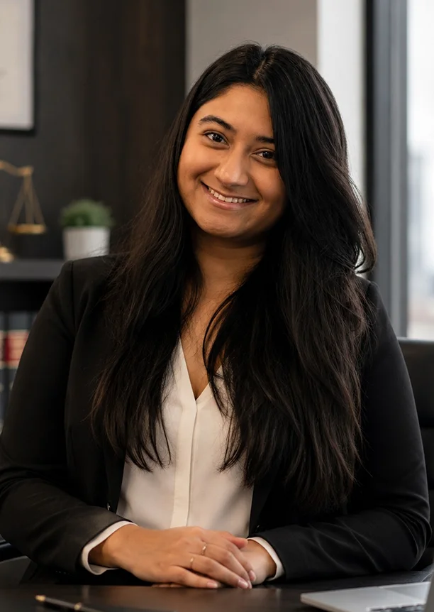 lady smiling, open hair, founder, areeba saad, lawagenz, founder of law firm digital marketing agency